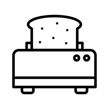 ekmek ince çizgi vektör simgesi