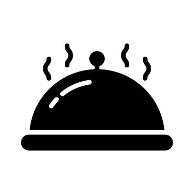 gıda glyph düz vektör simgesi