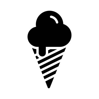 buz glyph düz vektör simgesi