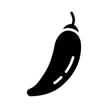 chili glyph düz vektör simgesi