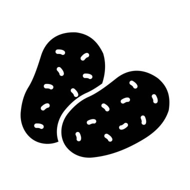 Bitkisel glif düz vektör simge