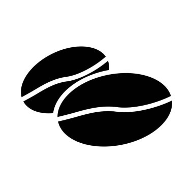 bean glyph düz vektör simgesi