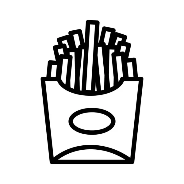 Fast Food Thin Line Vector Icon — Stock Vector