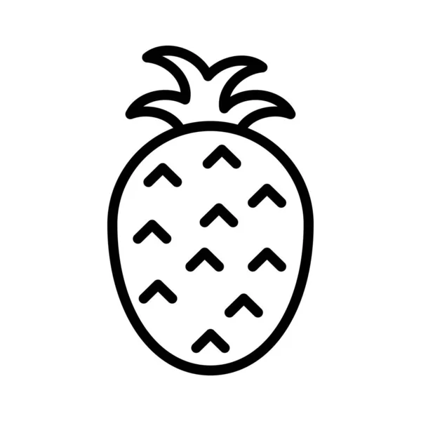 Fruta Delgada Línea Vector Icono — Vector de stock