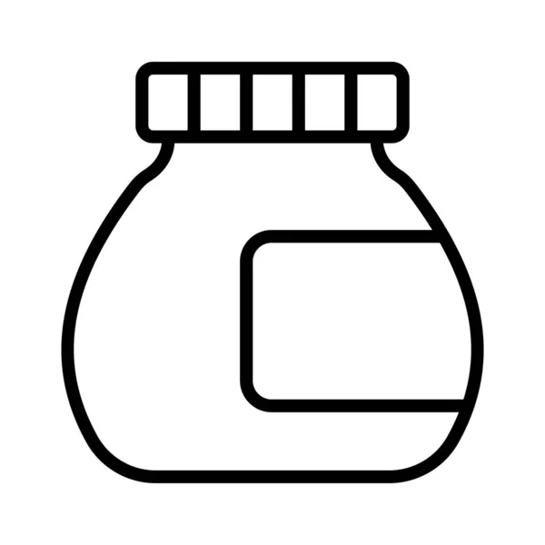 Flaska Tunn Linje Vektor Ikon — Stock vektor