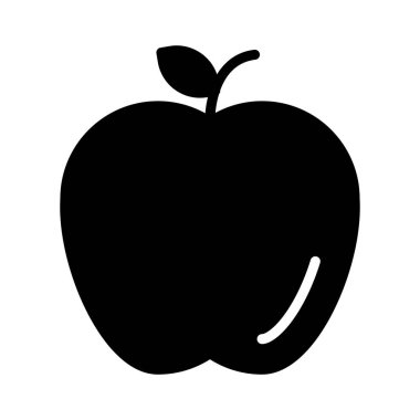 düz meyve glif simge vektör