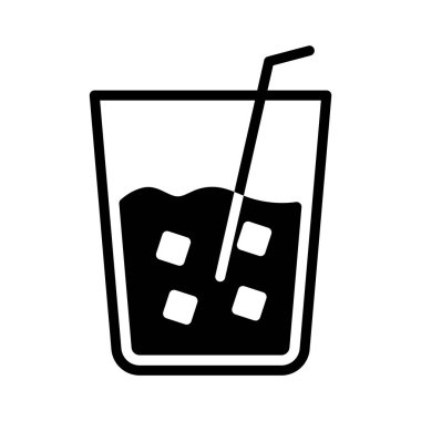 soda glyph düz vektör simgesi