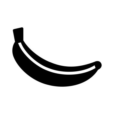 muz glyph düz vektör simgesi