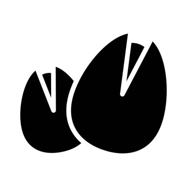kuru meyve glyph düz vektör simgesi