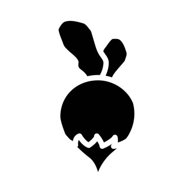 şalgam glyph düz vektör simgesi