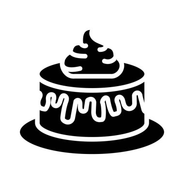 pancake glyph düz vektör simgesi