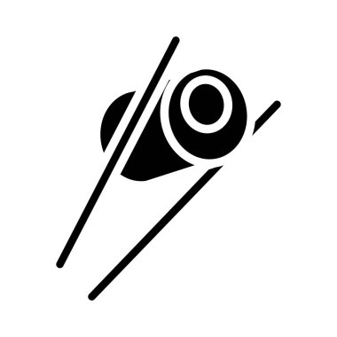 suşi glyph düz vektör simgesi