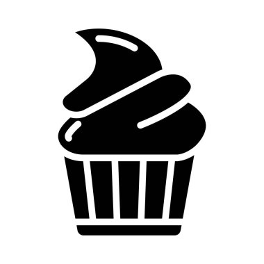 muffin glyph düz vektör simgesi