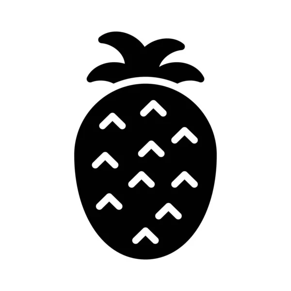 Fruit Glyph Plat Vector Pictogram — Stockvector