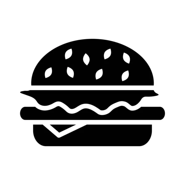 Fast Food Glyph Flat Vector Icon — Stock Vector