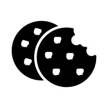 bisküvi glyph düz vektör simgesi