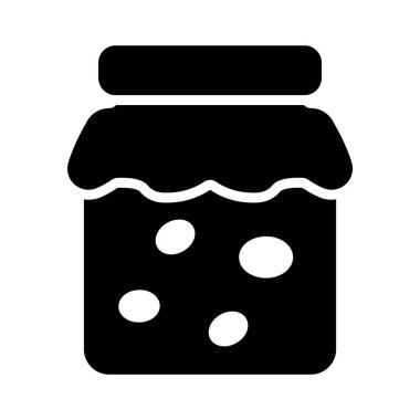 bal kavanoz glyph düz vektör simgesi