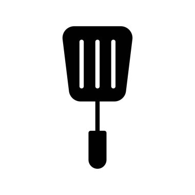 spatula glyph düz vektör simgesi