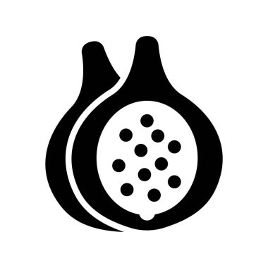 avokado glyph düz vektör simgesi