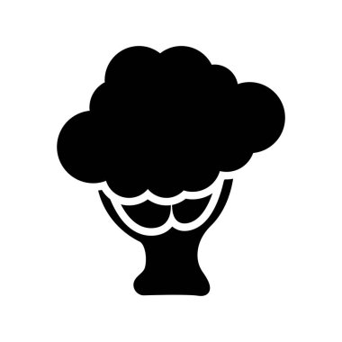 brokoli glyph düz vektör simgesi