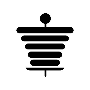 ızgara glyph düz vektör simgesi