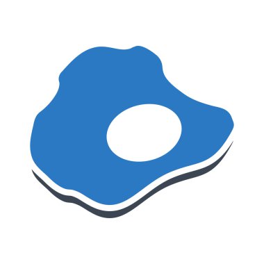 omlet glyph renk vektör simgesi