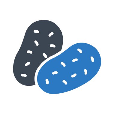 patates glyph renk vektör simgesi