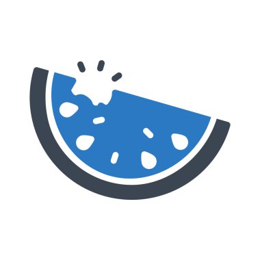 karpuz glyph renk vektör simgesi