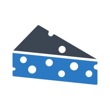 peynir glyph renk vektör simgesi