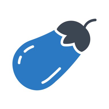 patlıcan glyph renk vektör simgesi