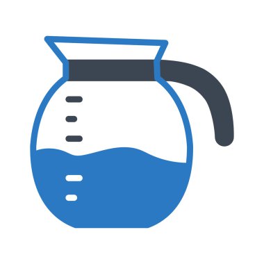 su sürahi glyph renk vektör simgesi