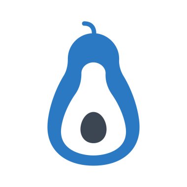 avokado glyph renk vektör simgesi