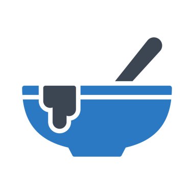çorba glyph renk vektör simgesi