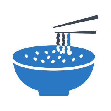 erişte glyph renk vektör simgesi