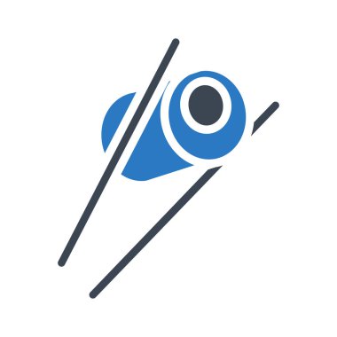 suşi glyph renk vektör simgesi