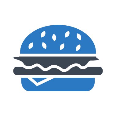 fast food glyph renk vektör simgesi