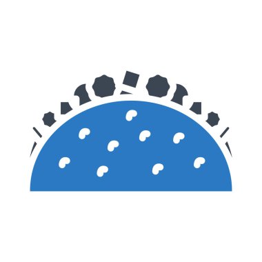 shawarma glyph renk vektör simgesi