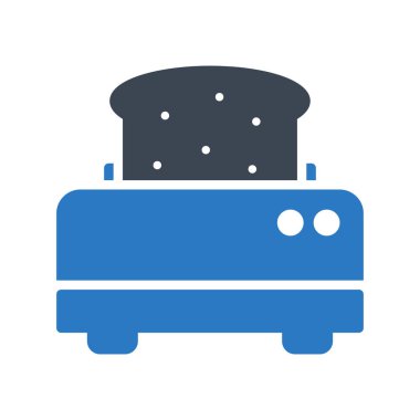 tost makinesi glyph renk vektör simgesi