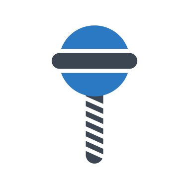 şeker glyph renk vektör simgesi