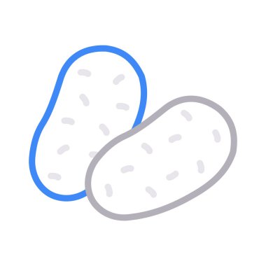 pottatoes ince renk çizgisi vektör simgesi