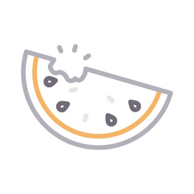 karpuz ince renk çizgisi vektör simgesi