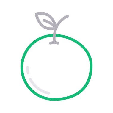 turuncu ince renk çizgisi vektör simgesi