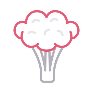 brokoli ince renk çizgisi vektör simgesi