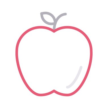 elma ince renk çizgisi vektör simgesi