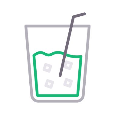 soda ince renk çizgisi vektör simgesi