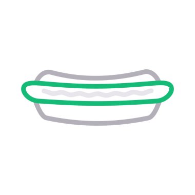 fast food ince renk çizgisi vektör simgesi