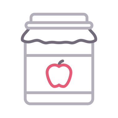 elma kavanozince renk çizgisi vektör simgesi