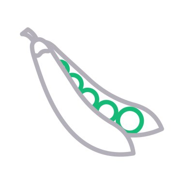 bezelye ince renk çizgisi vektör simgesi