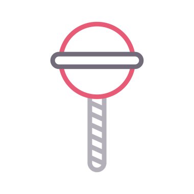 şeker ince renk çizgisi vektör simgesi