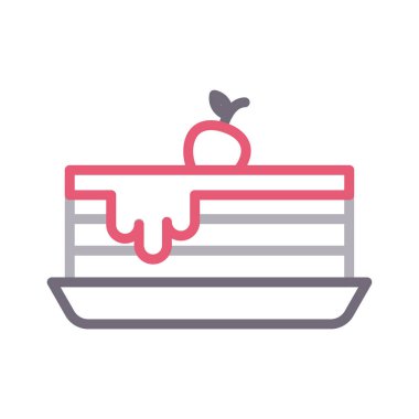 pasta ince renk çizgisi vektör simgesi